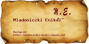Mladoniczki Enikő névjegykártya