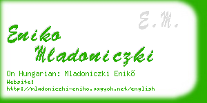 eniko mladoniczki business card