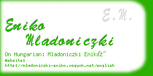 eniko mladoniczki business card
